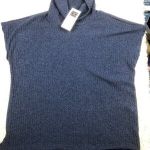 NWT Coco & Main Blue Soft Turtleneck Sleeveless Sweater WOMEN’S Warm